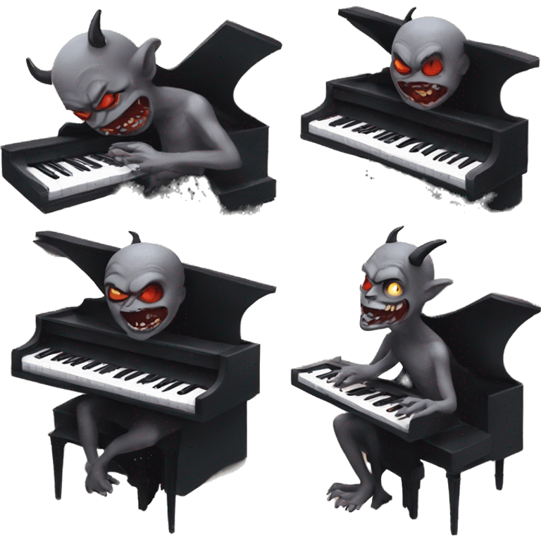 demon playing the piano emoji