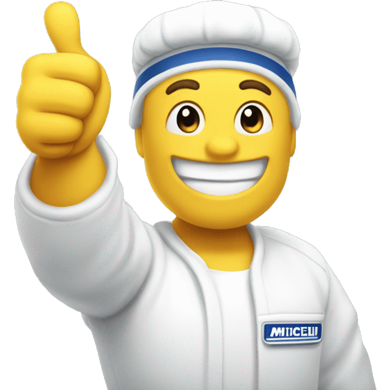 white michelin character, thumbs up emoji