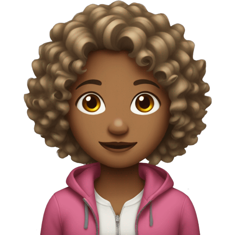 Girl with curly hair emoji