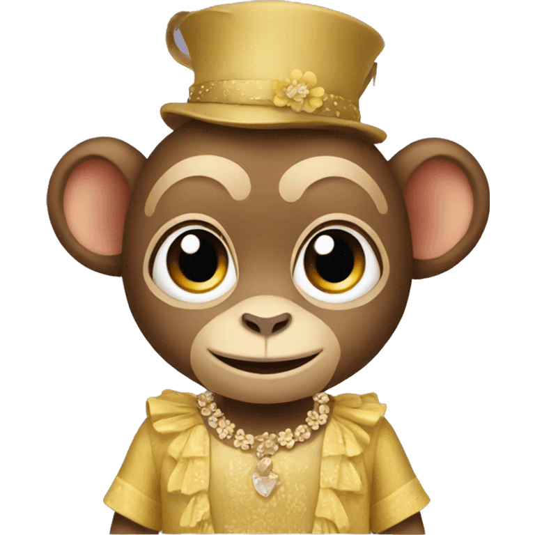 Monkey in dress emoji