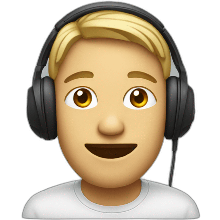 Person with just one headphone on their ear emoji