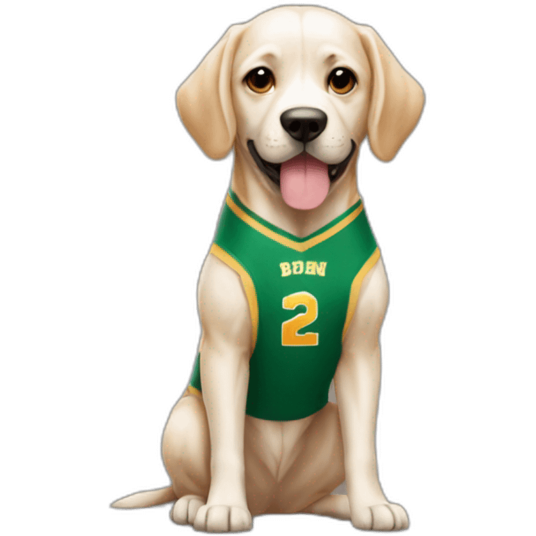 Chien avec le maillot de berkane emoji