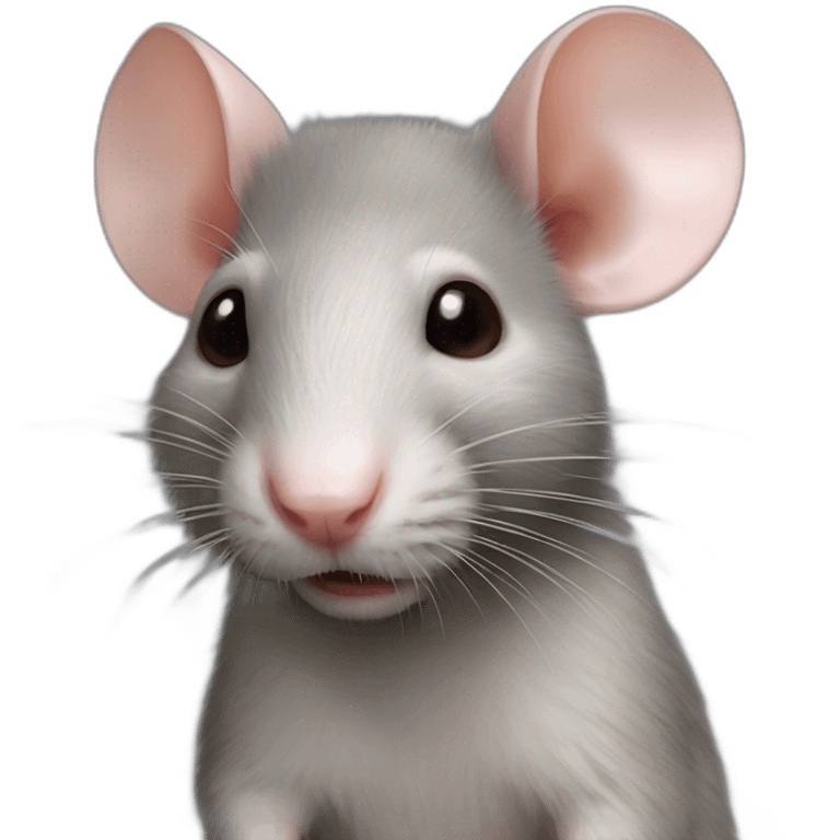 hyper realistic rat human emoji