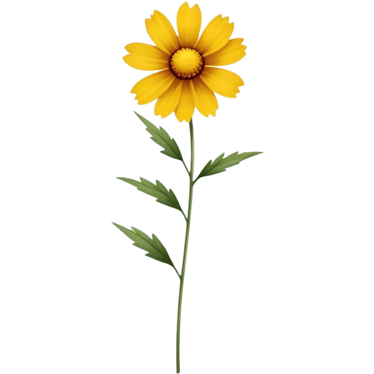 single Coreopsis, straight stem emoji