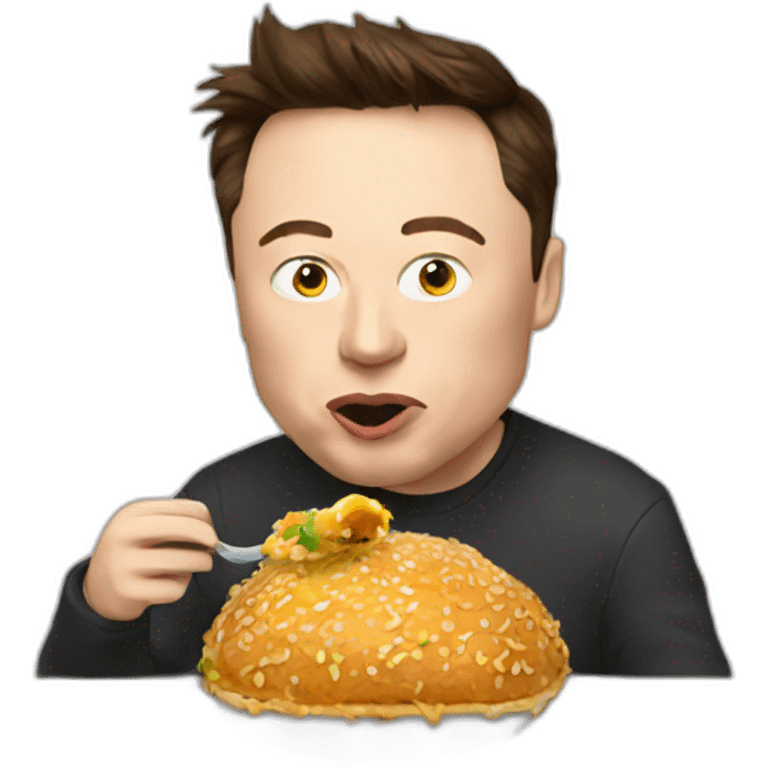 elon musk eating a Twitter emoji