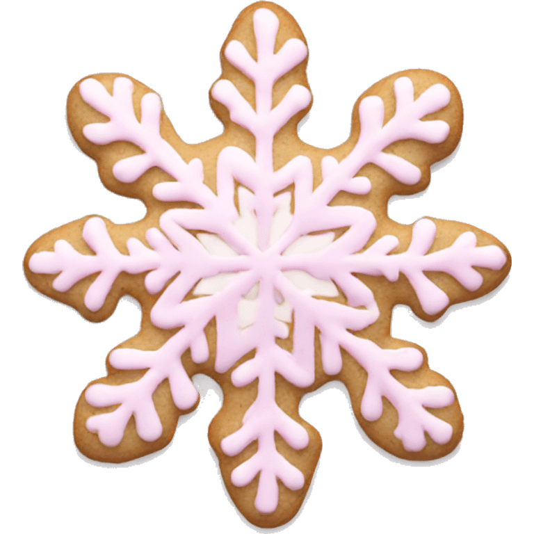 pale pink snowflake cookie emoji