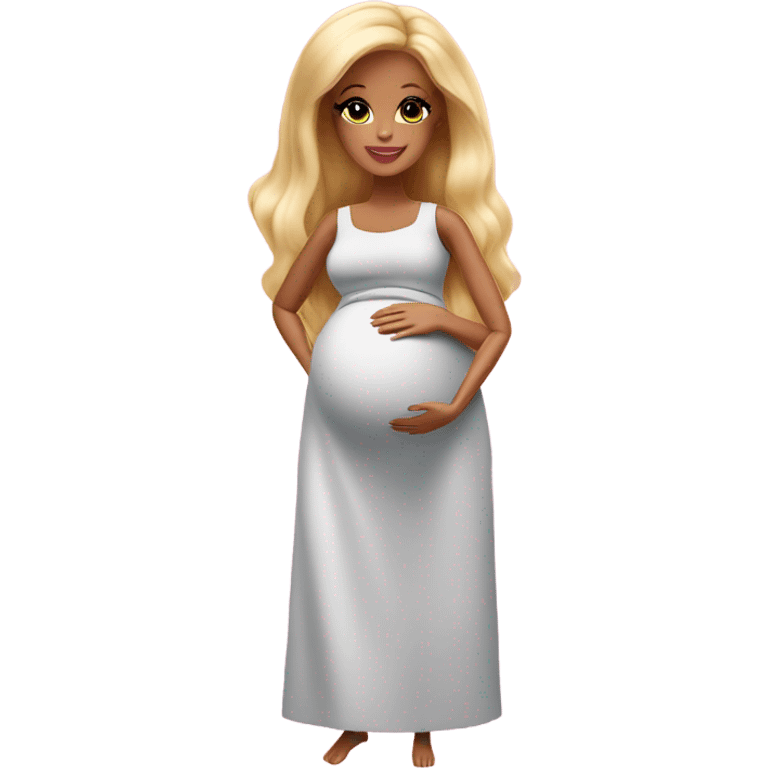 Pregnant barbie in labor emoji