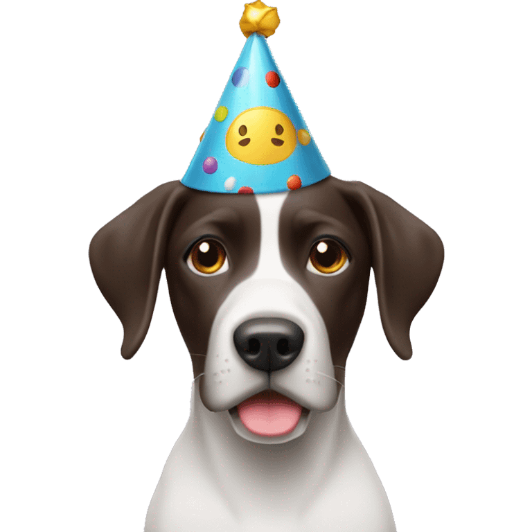 This pointer with birthday hat emoji