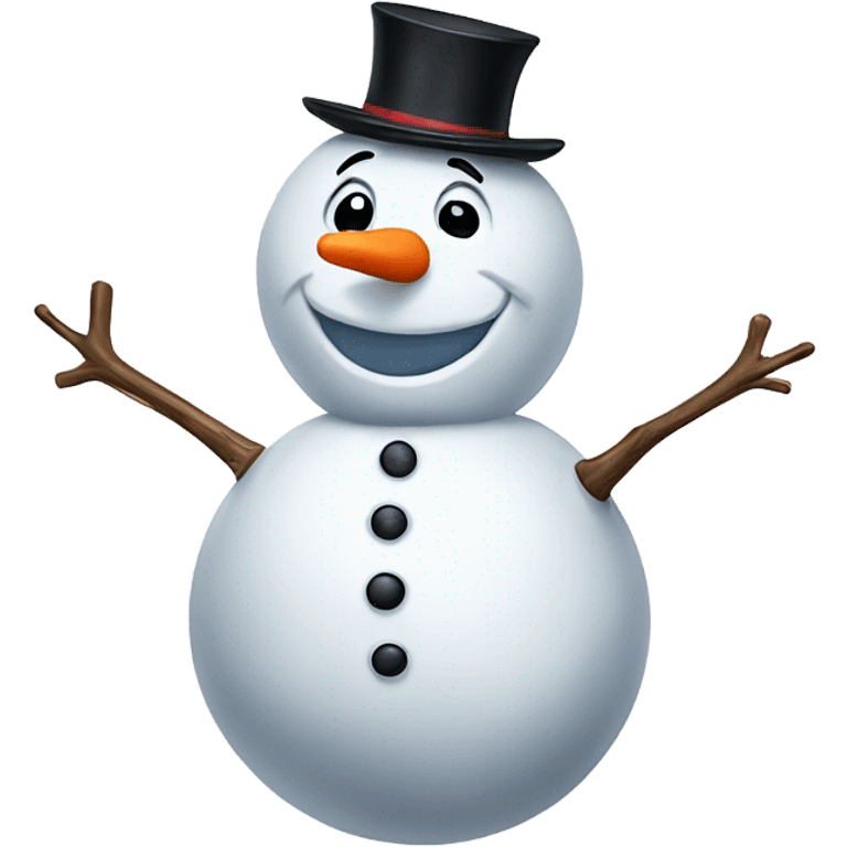 Snowman winking  emoji