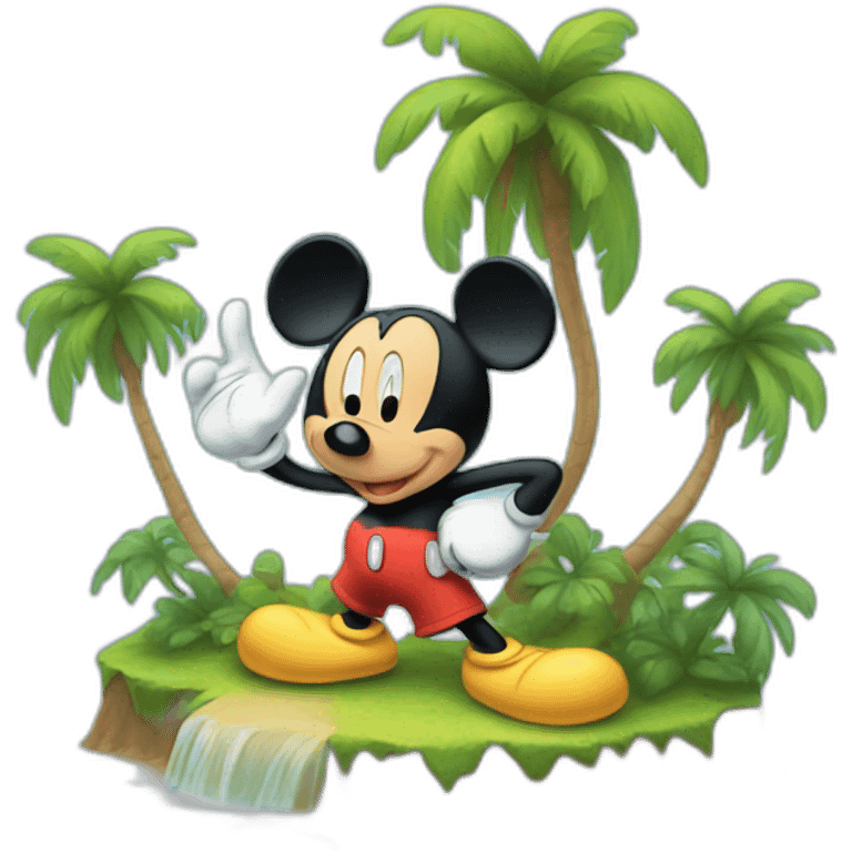 Mickey Mouse island emoji