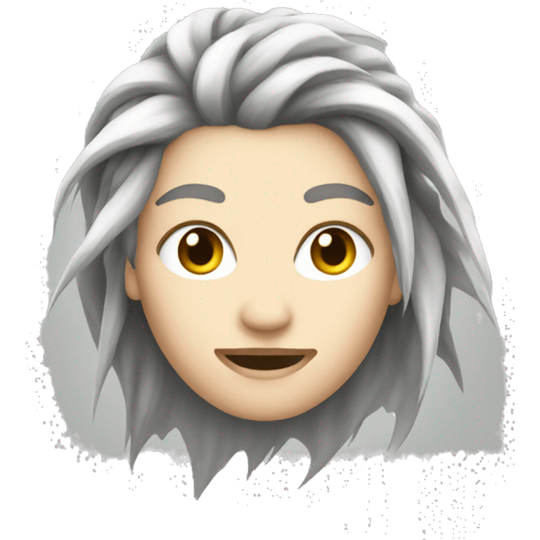 Lightning, white woman hair emoji