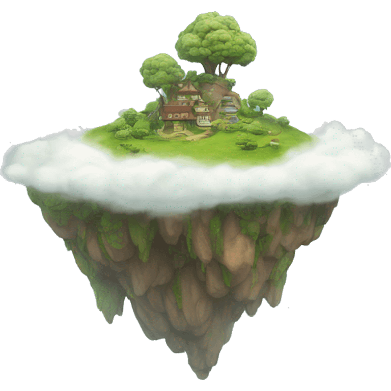 Floating island in the clouds emoji