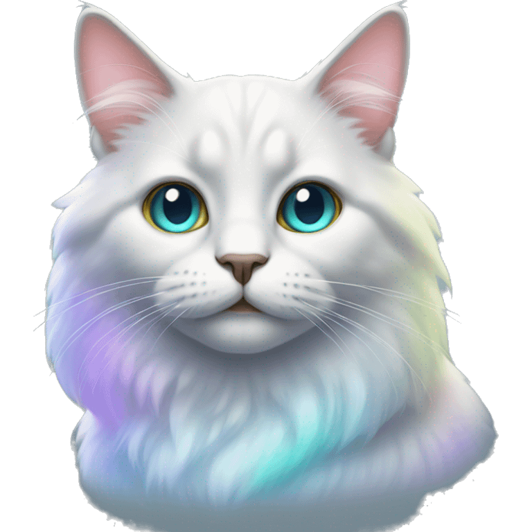 Iridescent cat emoji