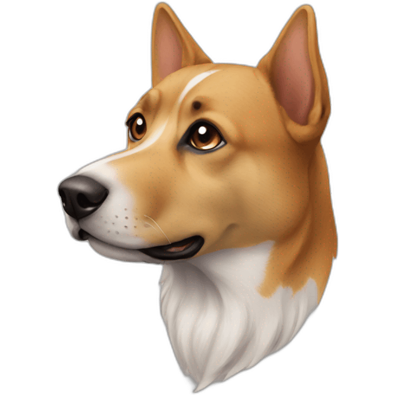 Chat sur chien emoji