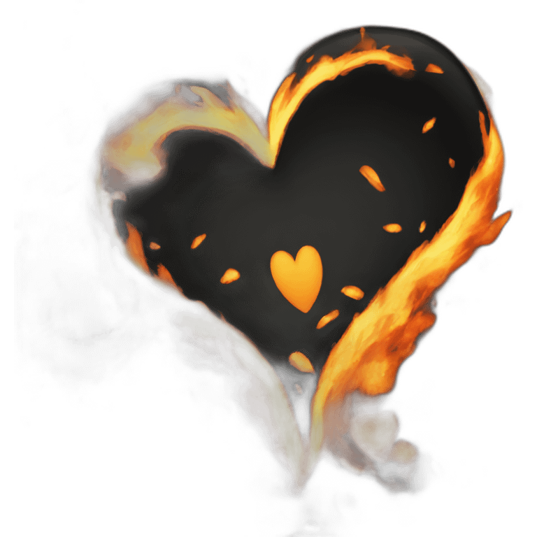 black heart in fire emoji