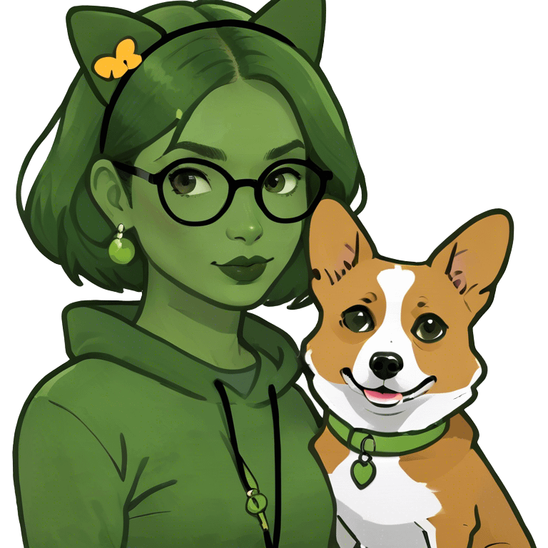 cleangirl with corgi emoji