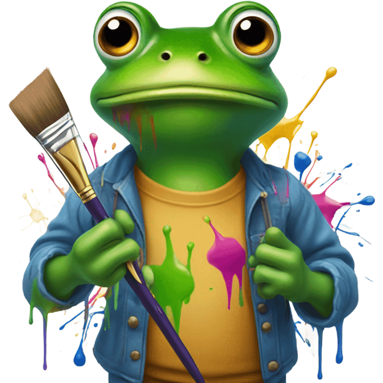 frog painter emoji