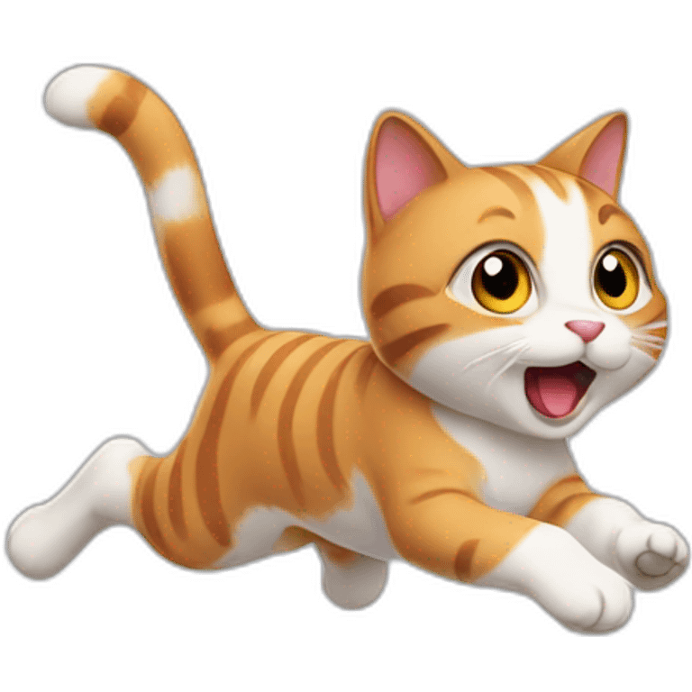 cat running emoji