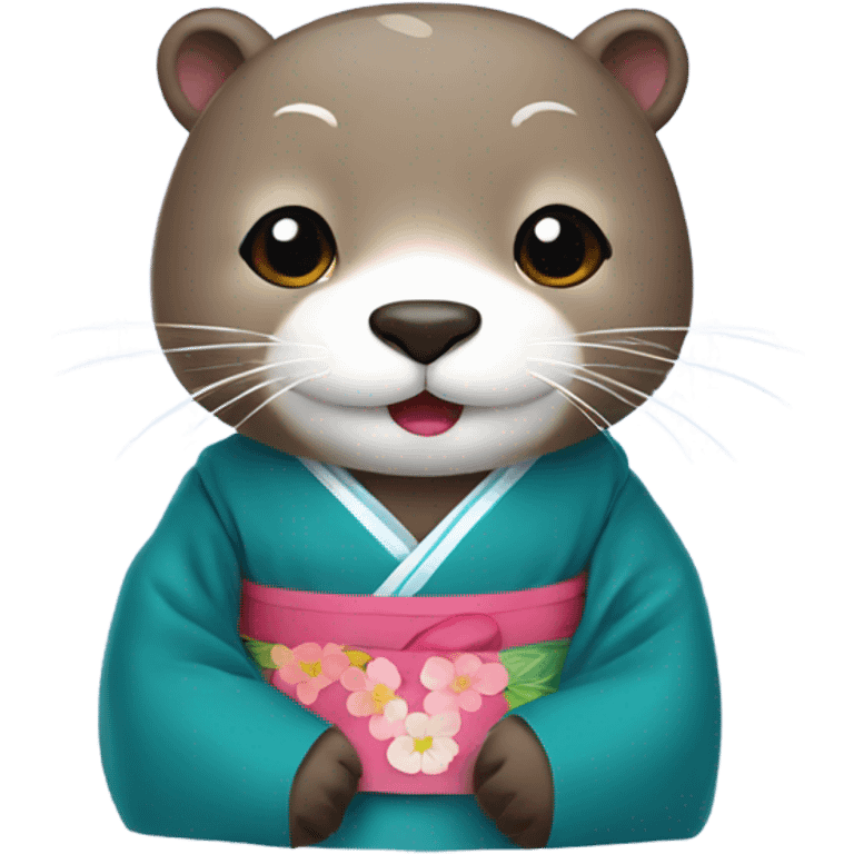 a otter face wearing traditional korean hanbok emoji