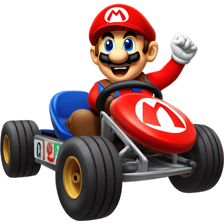 Super mario on go kart emoji