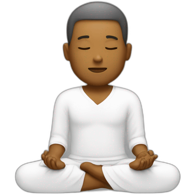 meditation white guy emoji