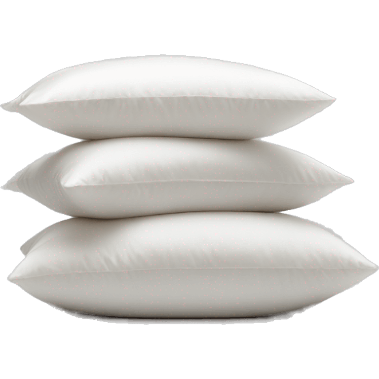 2 White silk pillows emoji