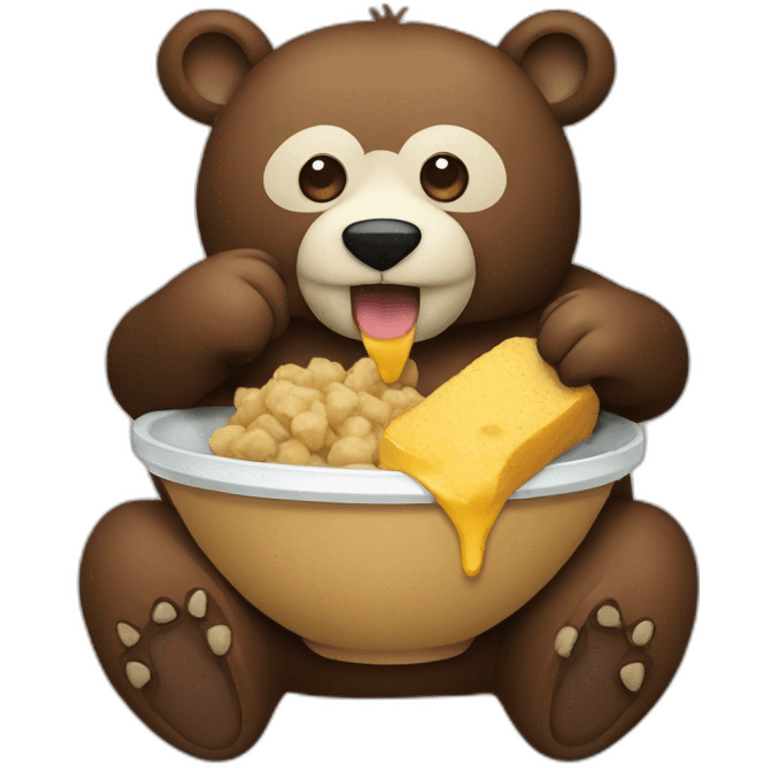 bear eating emoji