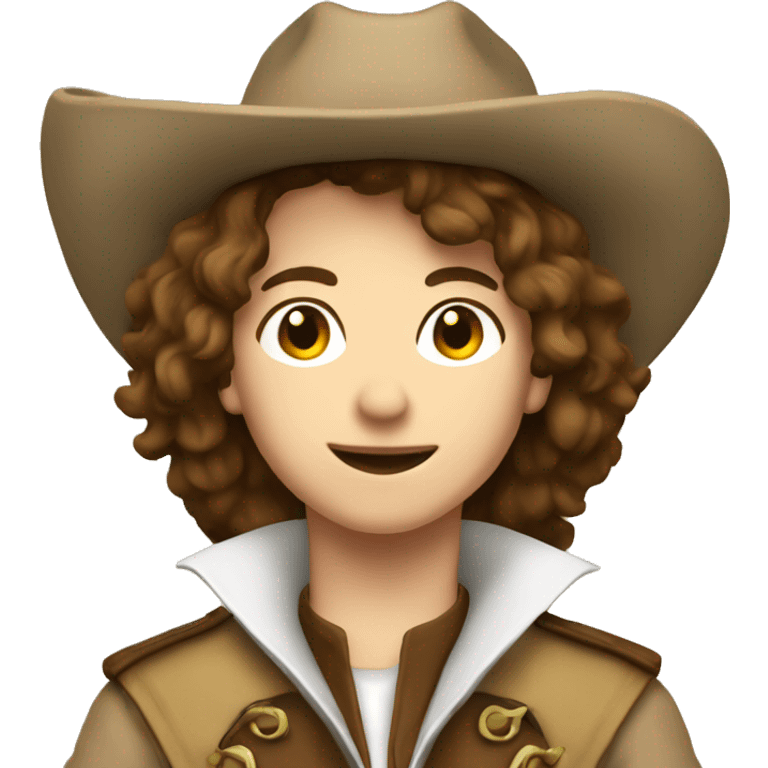 Musketeer beige jacket brown hair garden emoji