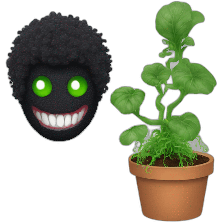 Venom as chia pet emoji