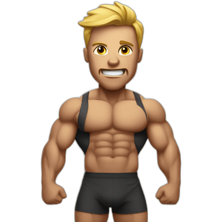 Mad body builder emoji