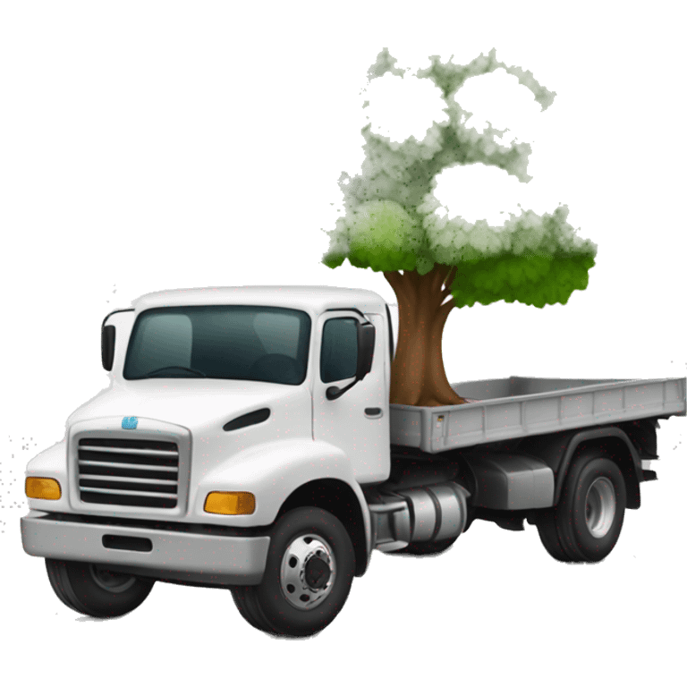 Truck with a tree in the back emoji