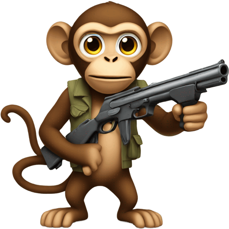 MONKEY WITH GUN  emoji