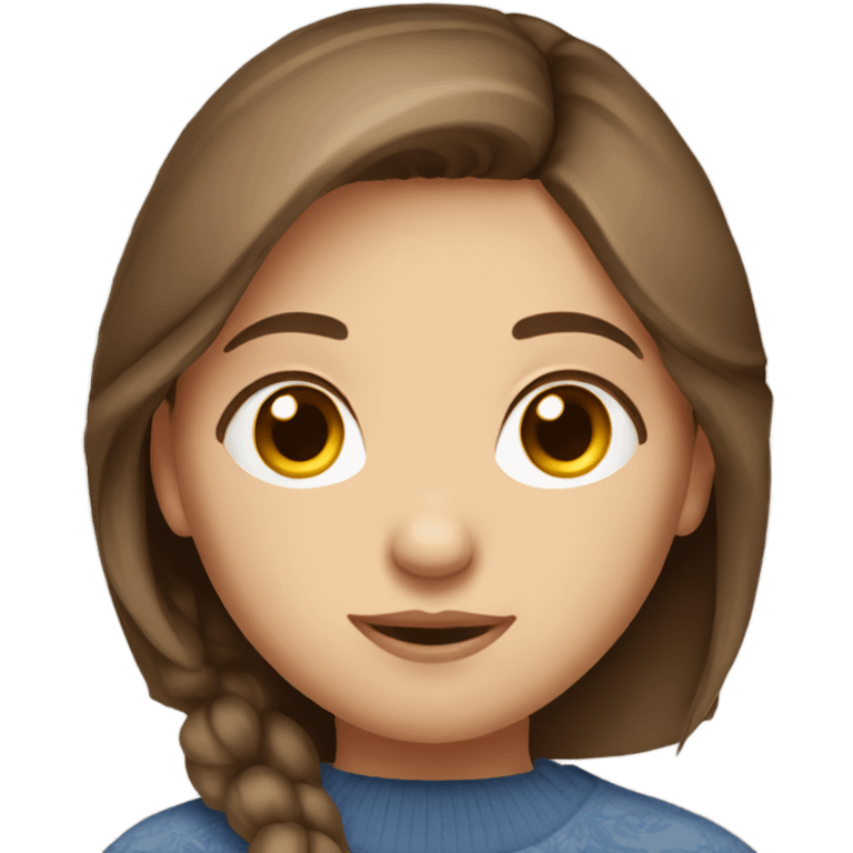 cute russian girl with brown eyes and brown hair emoji