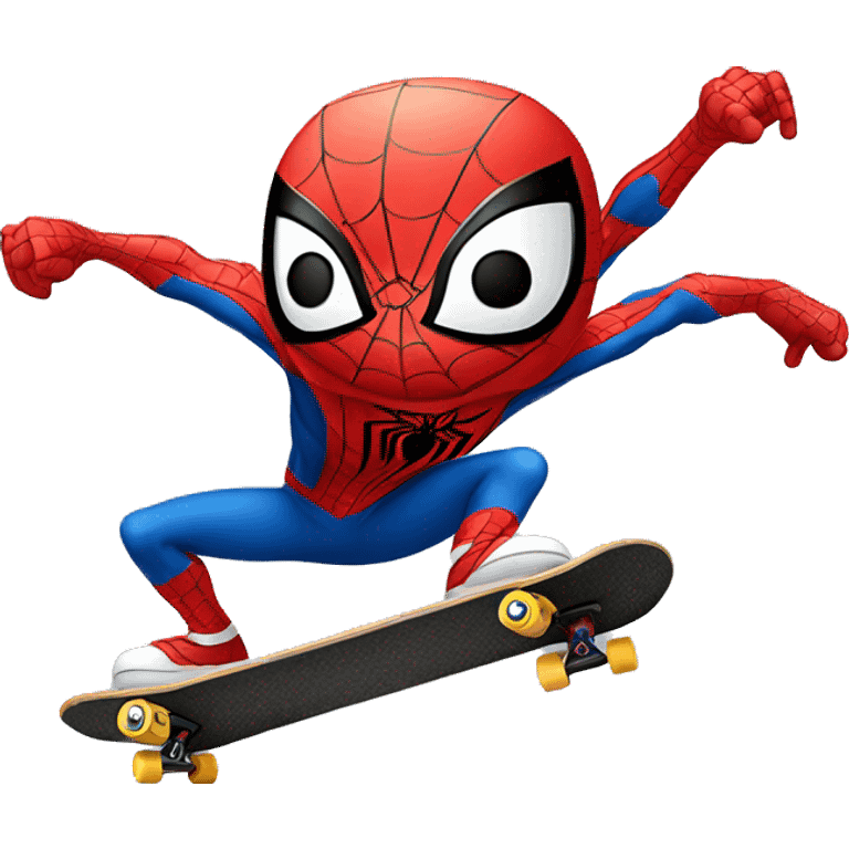 Spider-Man skate boarding  emoji