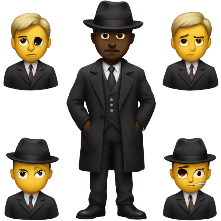 Sinister gangsters waiting for money  emoji