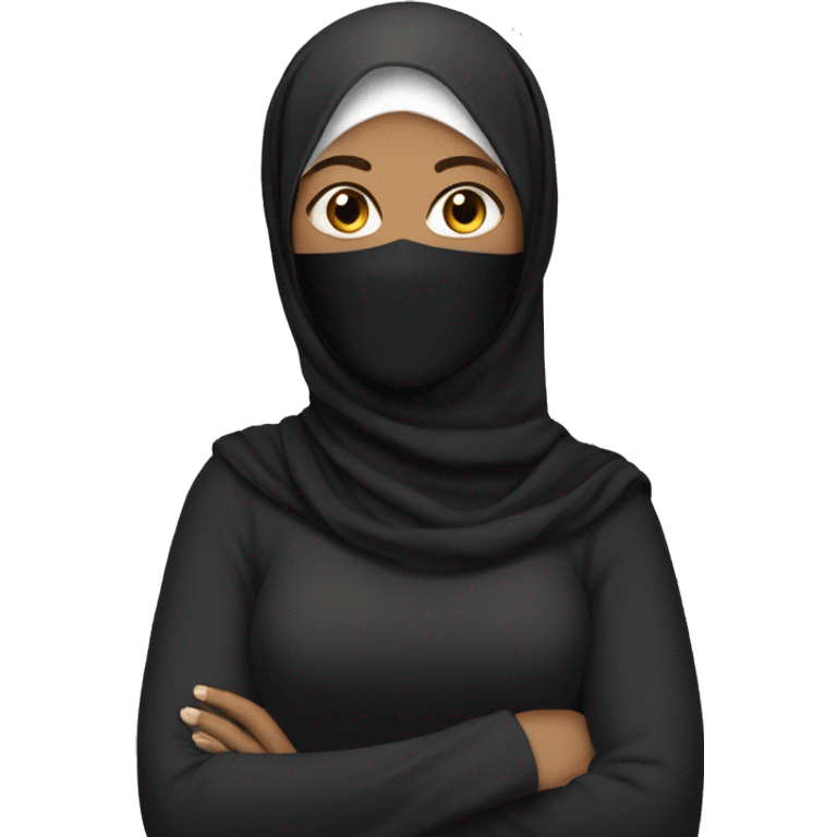 woman with hijab and niqab emoji