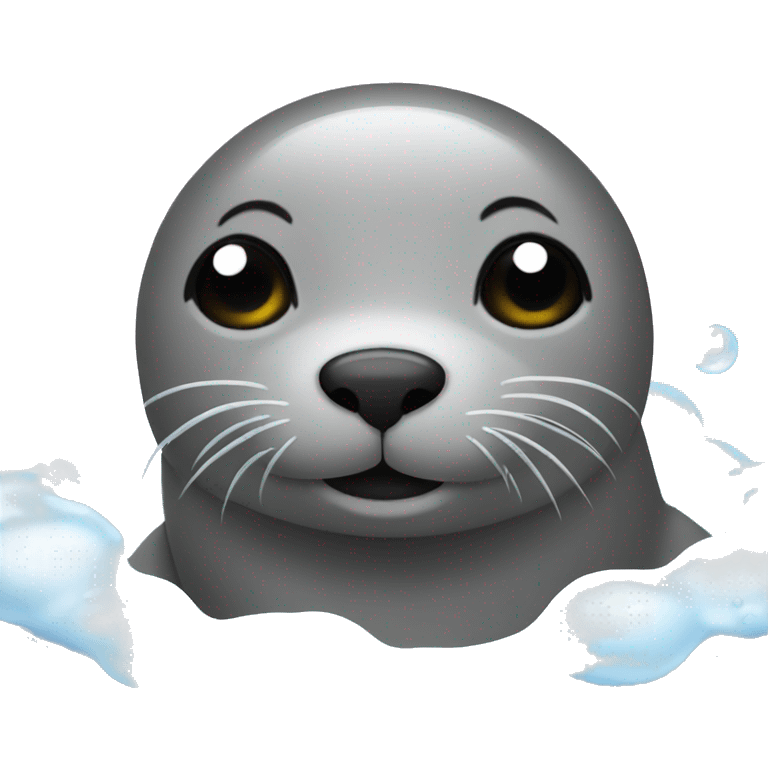 Seal in a bubble bath emoji