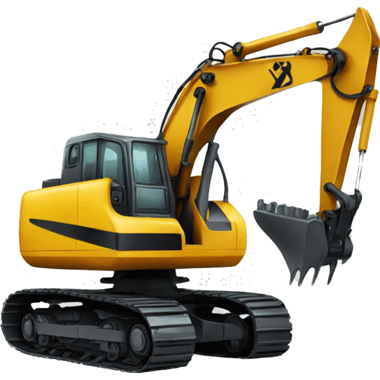 Excavator with eyes  emoji