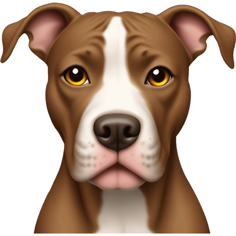 Walnut color pit bull dog  emoji