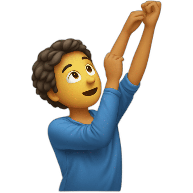 Une personne qui fait un dab emoji