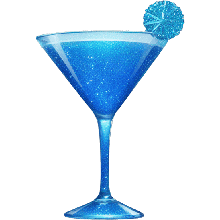 Blue sparkle cocktail emoji