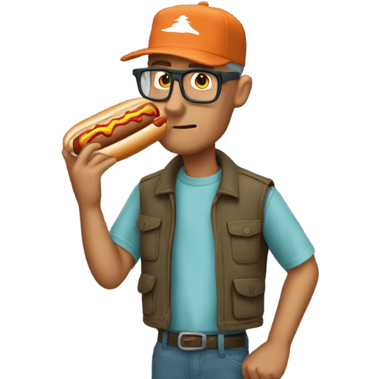 dale gribble eating a hot dog emoji