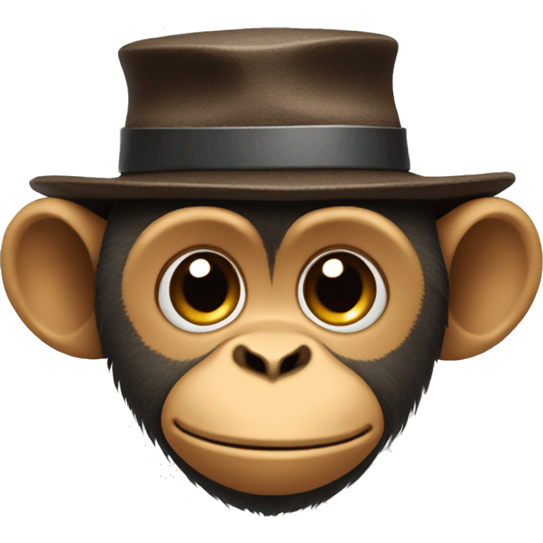 Moneky with hat emoji