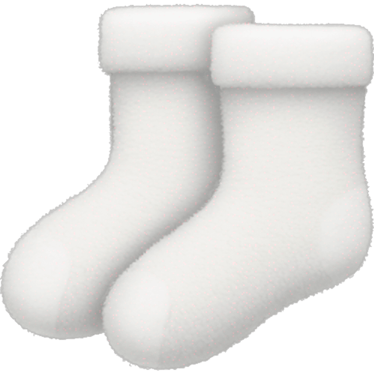 white fuzzy socks emoji