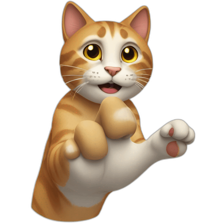 the cat points his paw at me emoji