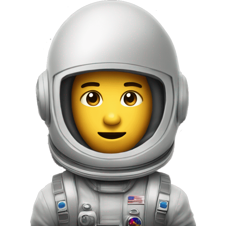 Astronauta con el reflejo de la galaxia en el casco oscuro emoji