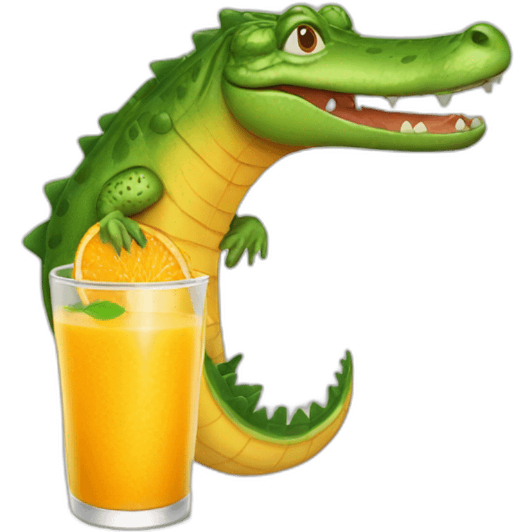 orange juice crocodile emoji