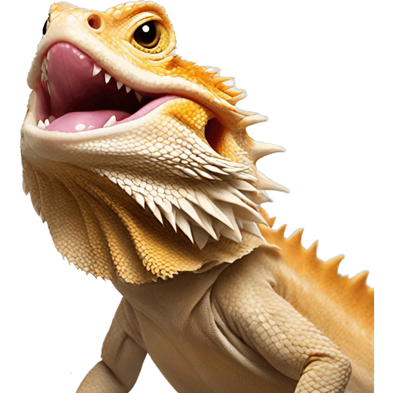 bearded dragon celebrating emoji