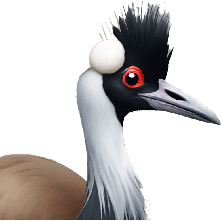 Black crowned crane emoji