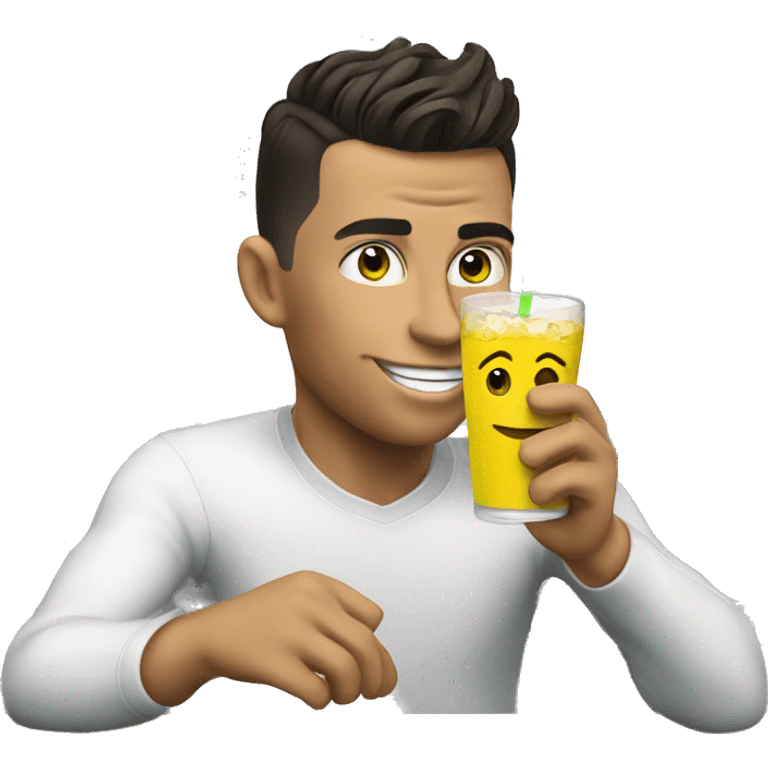 Cr7 with a drink emoji